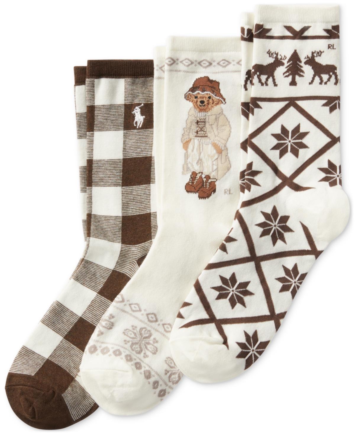 Polo Ralph Lauren Womens 3-Pk. Winter Bear Socks Product Image