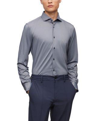 Men's Structured Performance-Stretch Slim-Fit Shirt Product Image