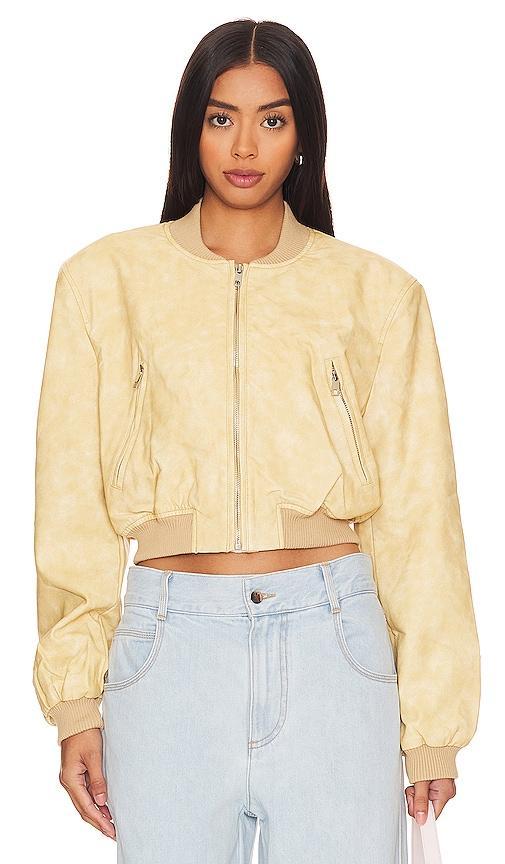 LIONESS Allure Bomber in Yellow. Product Image