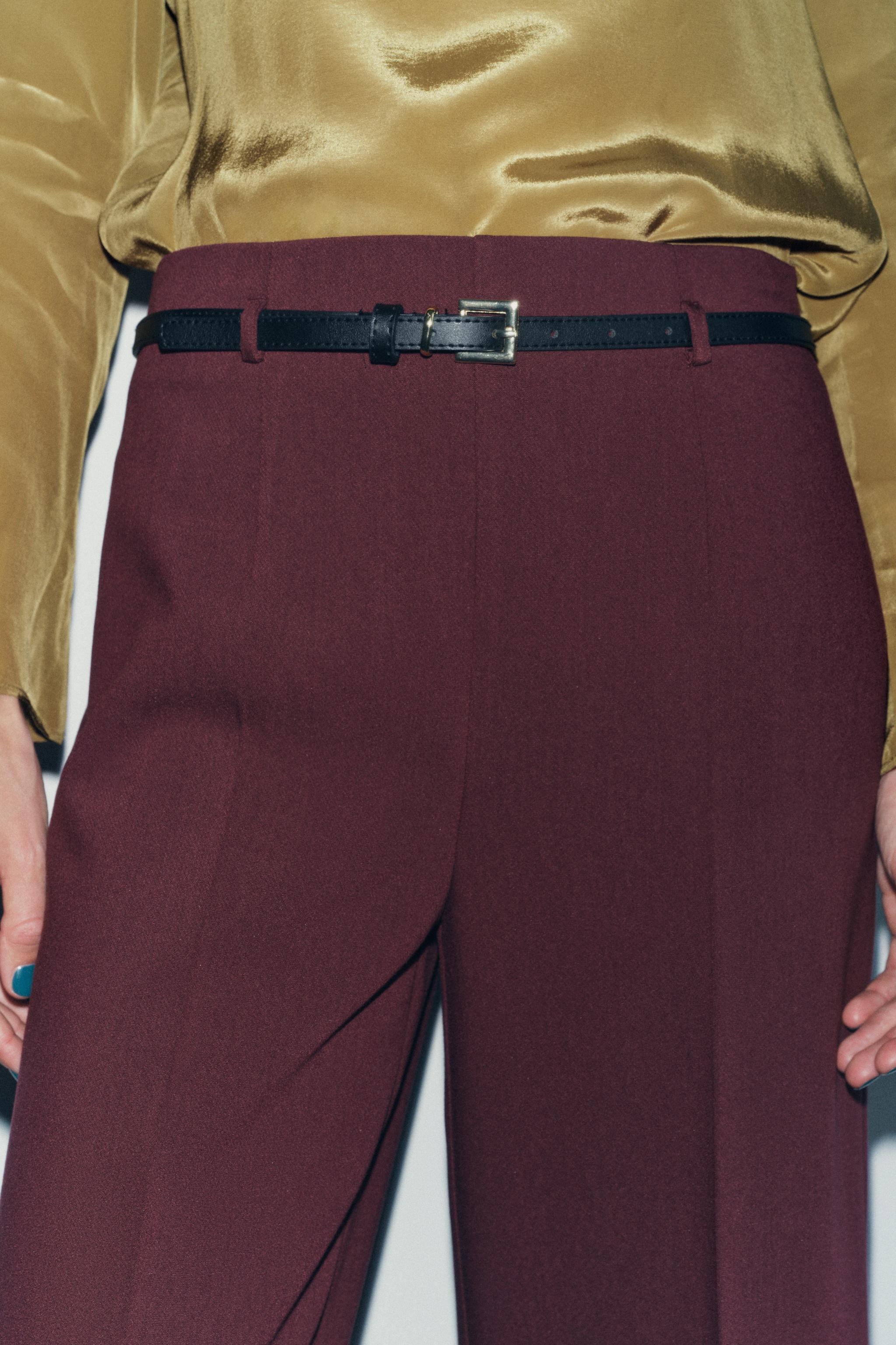 BELTED CULOTTE PANTS ZW COLLECTION Product Image