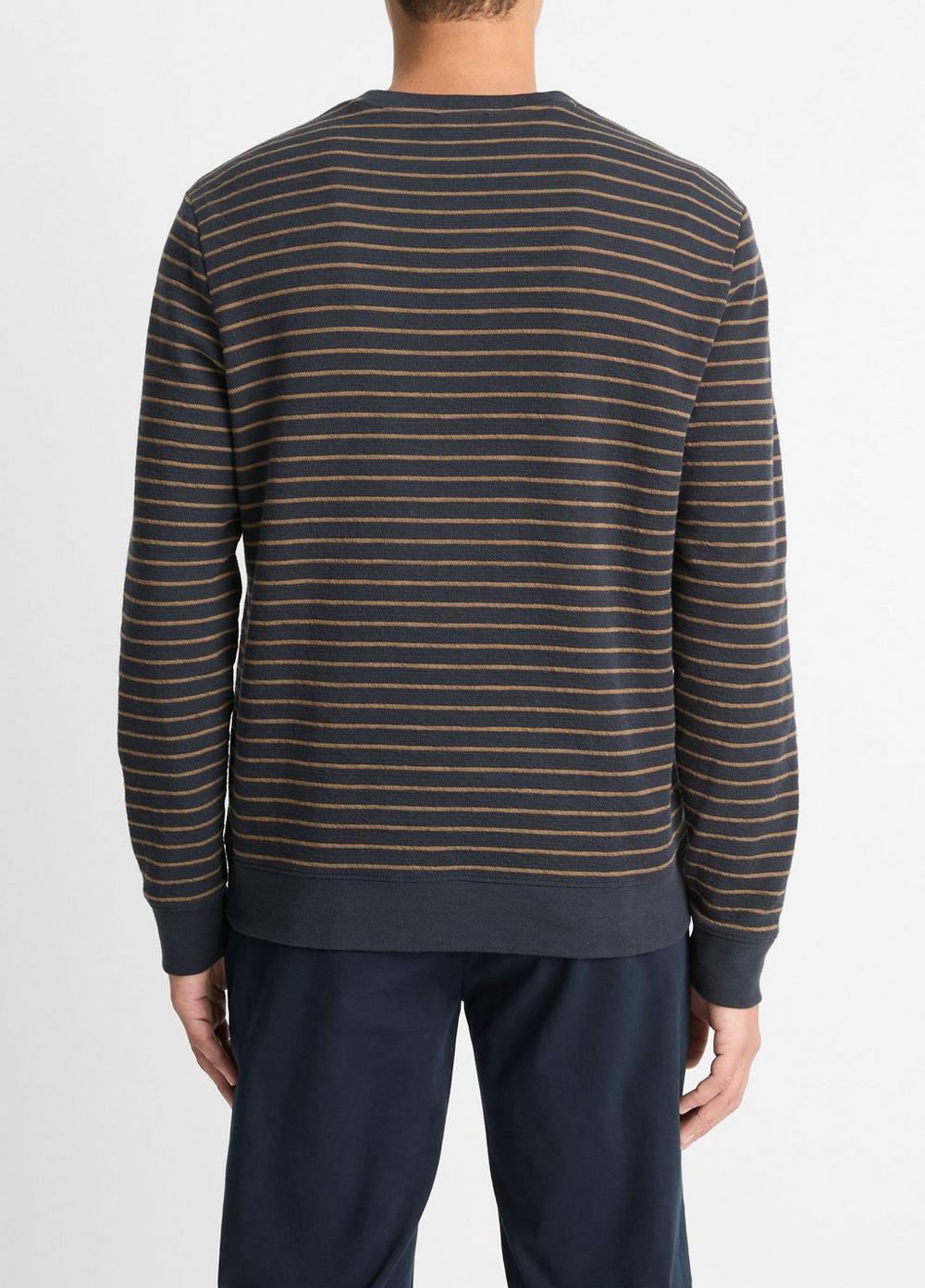 Slub Stripe Cotton-Blend Long-Sleeve T-Shirt Product Image