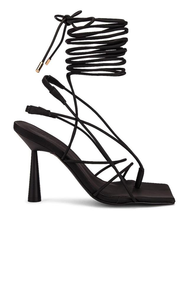 GIA BORGHINI x RHW Tall Lace Up Sandal in Black Product Image