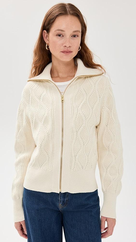 Varley Lando Full Zip Knit | Shopbop Product Image