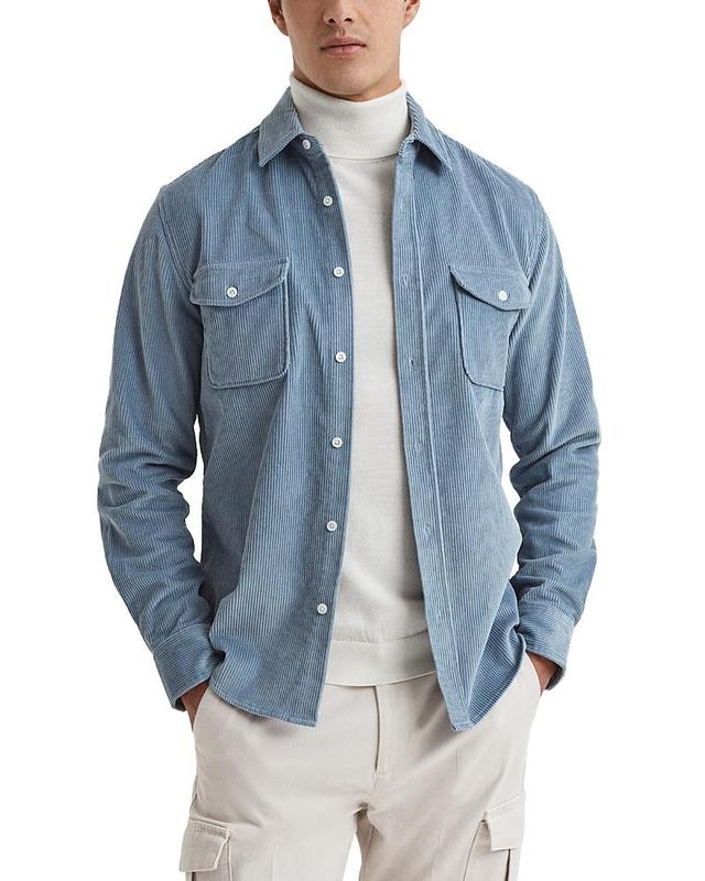 Reiss Bonucci Corduroy Button-Up Shirt Jacket Product Image