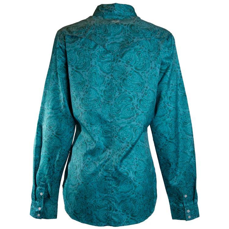 Hooey® Ladies' L/S Teal Floral Sol Competition Button Shirt Product Image