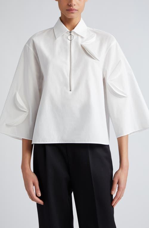 Akris punto 3D Appliqu Cotton Gabardine Half-Zip Top product image