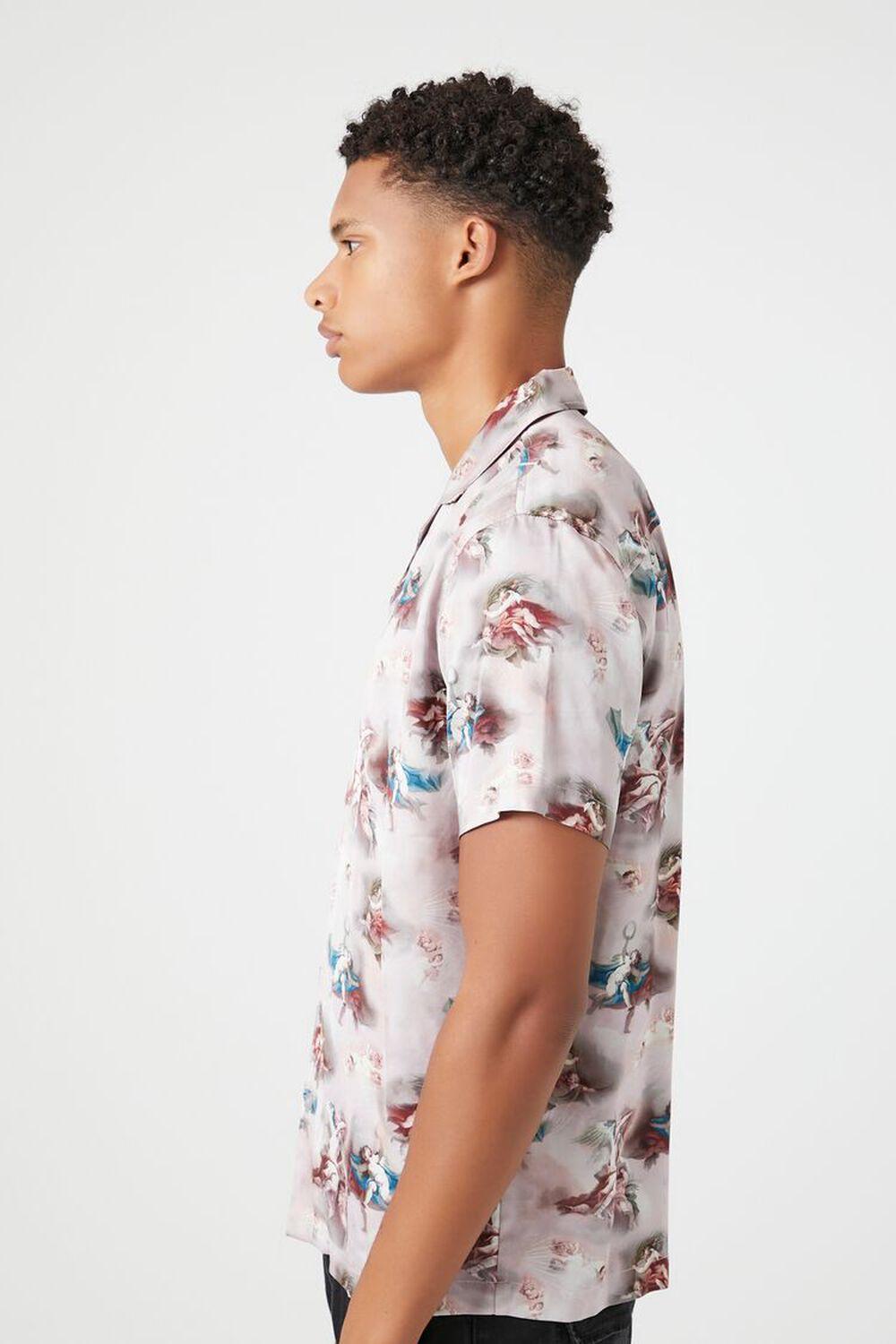 Satin Angel Print Shirt | Forever 21 Product Image