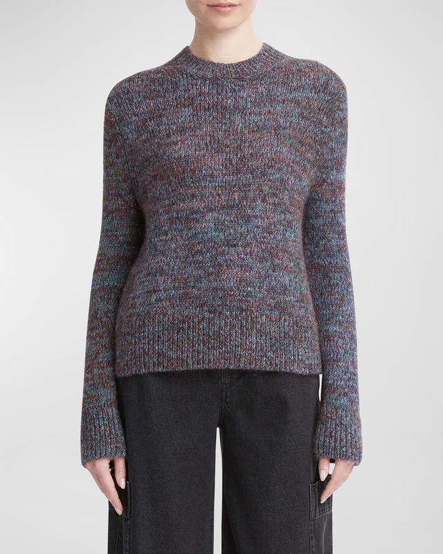 Multicolor Marled Wool Crewneck Sweater Product Image