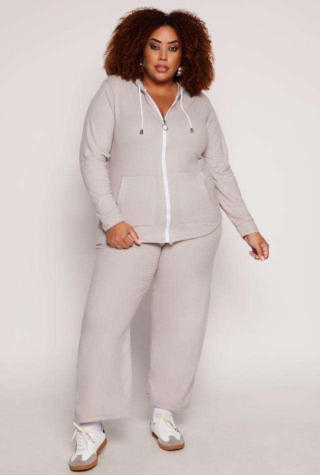 Womens Plus Size Fleece Straight Leg Sweatpants Product Image