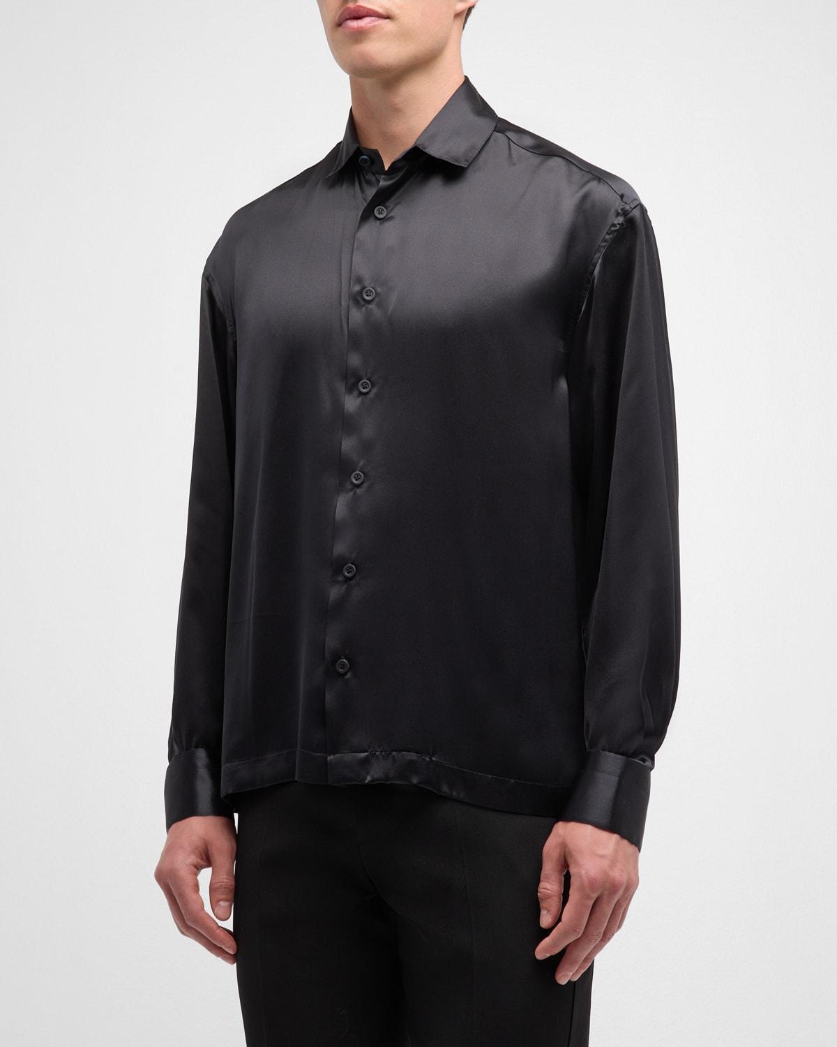 Mens Silk Dress Shirt Product Image