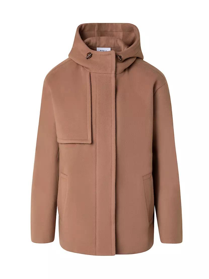 Hooded Wool-Blend Coat Product Image