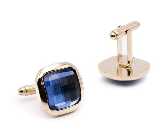 Sapphire Crystal Square Men's Cuff Links Accessory Box Male Product Image