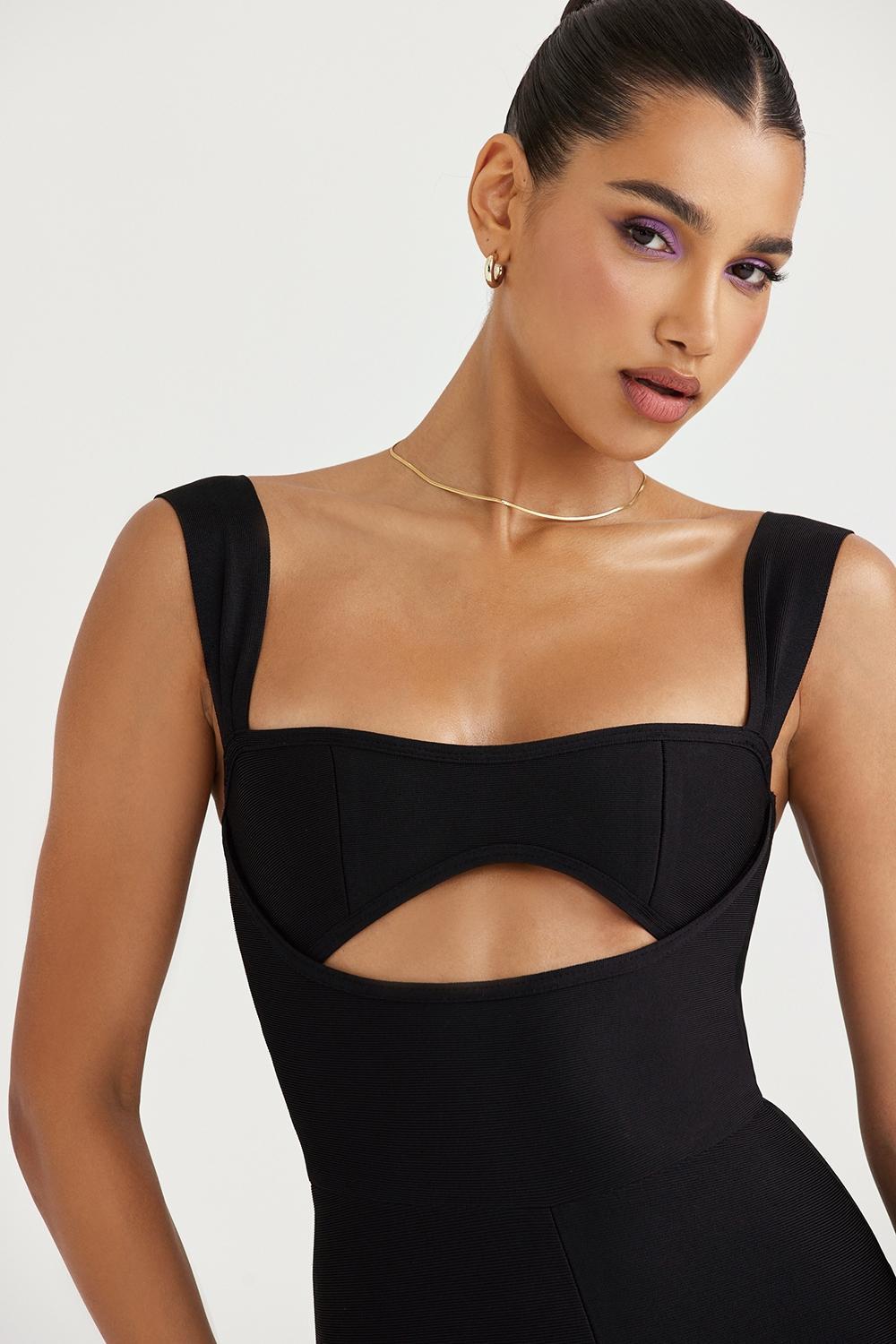 Yasmeen Black Bandage Jumpsuit Product Image