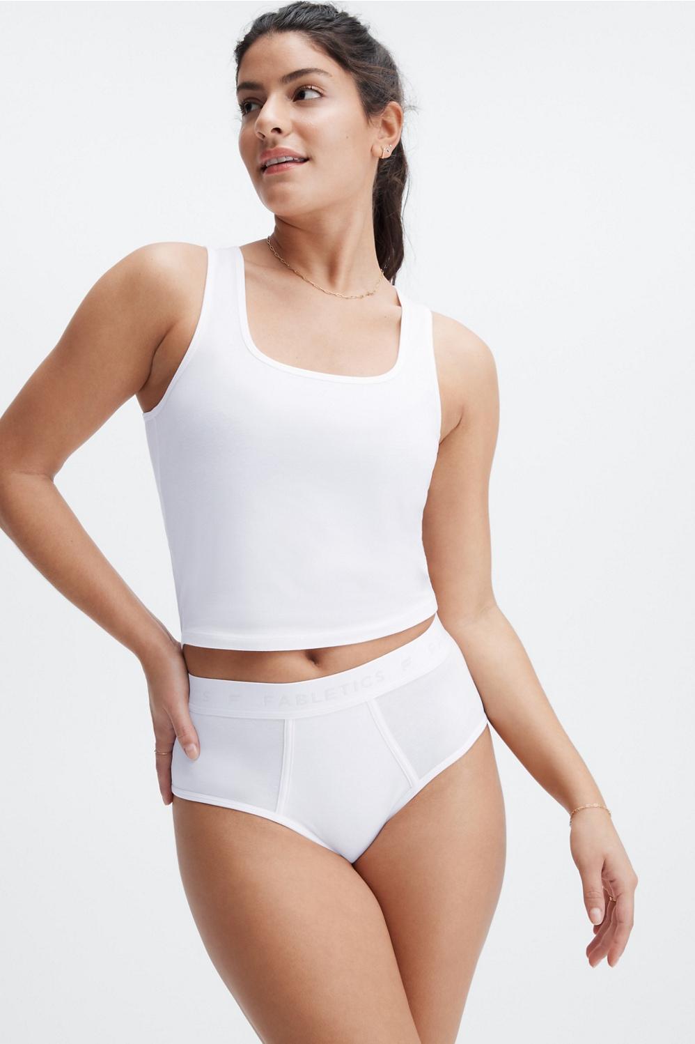 Fabletics 24-7 High-Waisted Brief Womens white Size M Product Image