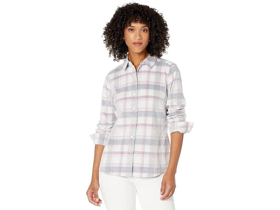 Tommy Bahama Costa Cord Plaid Long Sleeve Shirt (Light Sky) Women's Clothing Product Image