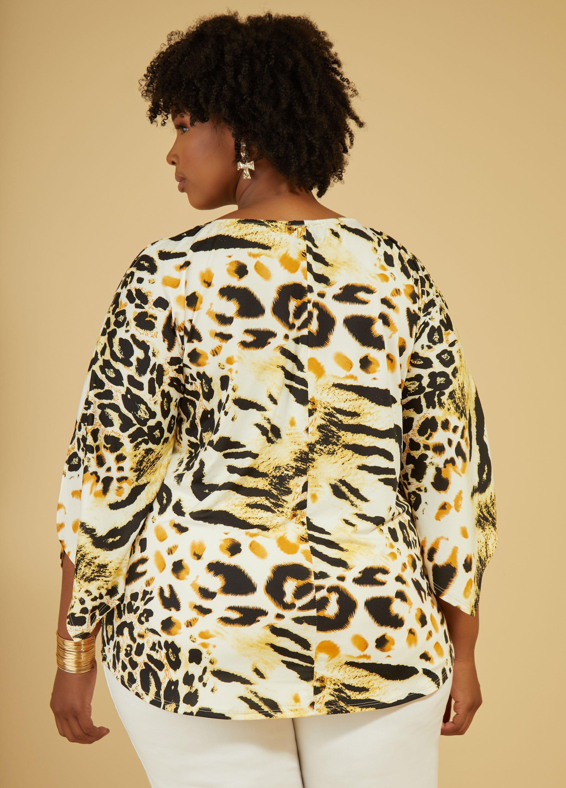 Animal Drawstring Cutout Tunic Product Image