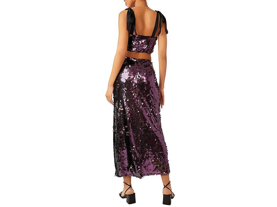 Free People Star Bright Sequin Two-Piece Crop Top & Midi Skirt Product Image