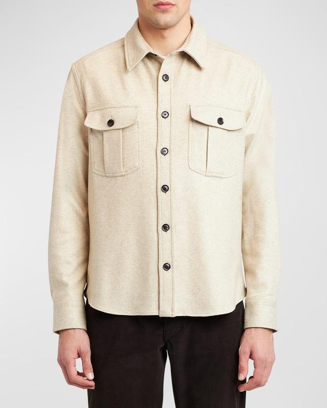 Men's Cashmere Jersey Overshirt Product Image