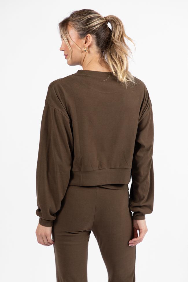 In A Dream Brown Super Soft Pullover Product Image