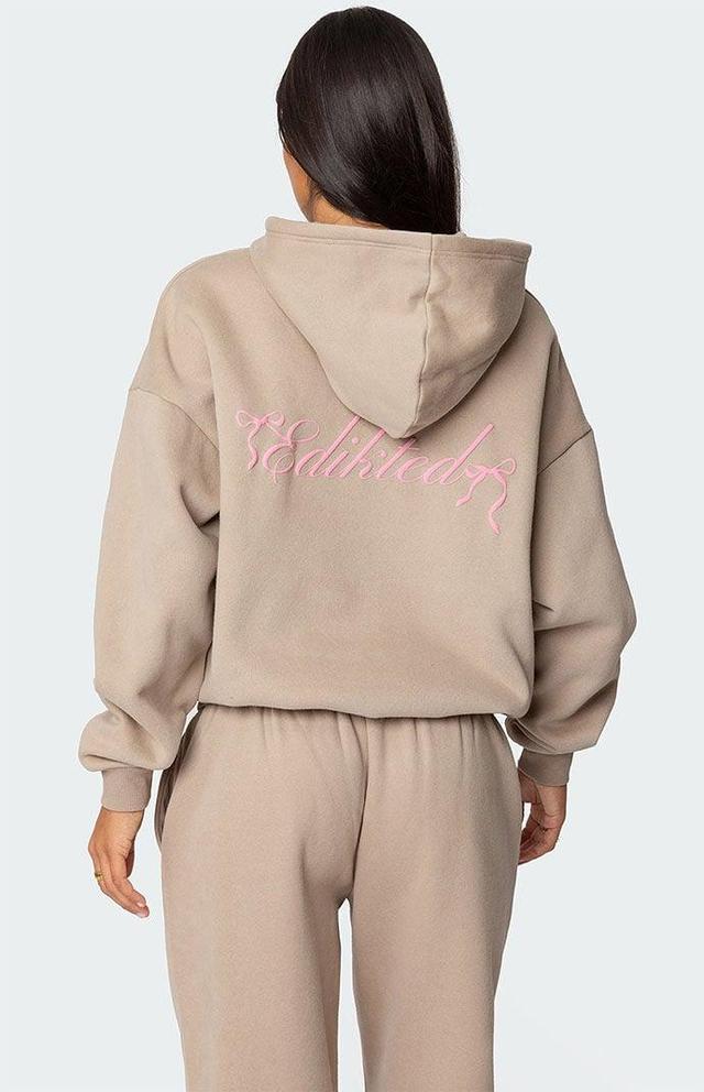 Edikted Women's Sasha Bow Detail Hoodie Product Image