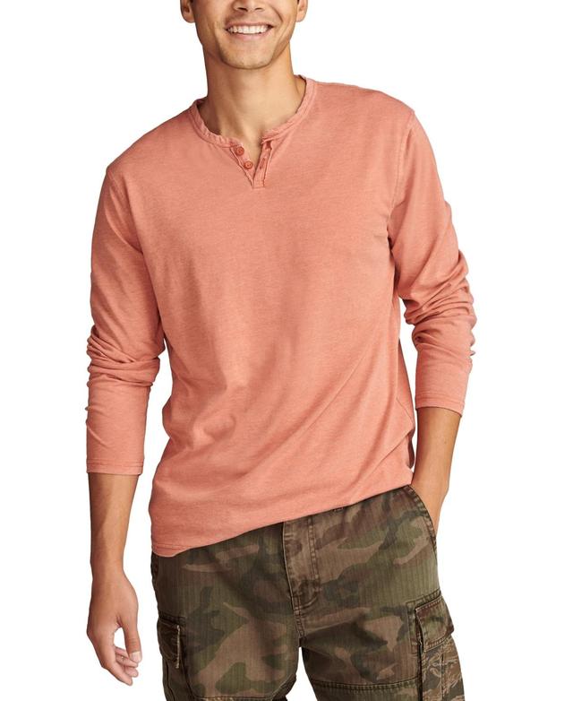 Lucky Brand Mens Long Sleeve Burnout Notch Shirt Product Image