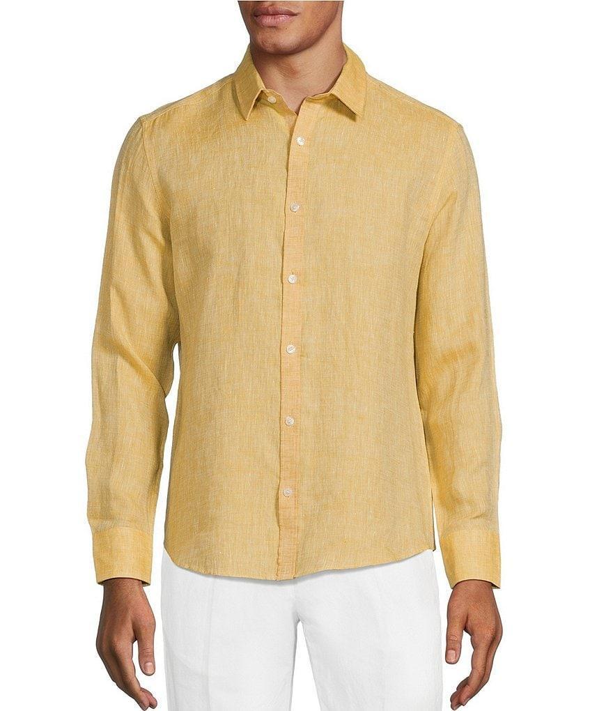 Murano Big & Tall Baird McNutt Long Sleeve Solid Linen Woven Shirt Product Image