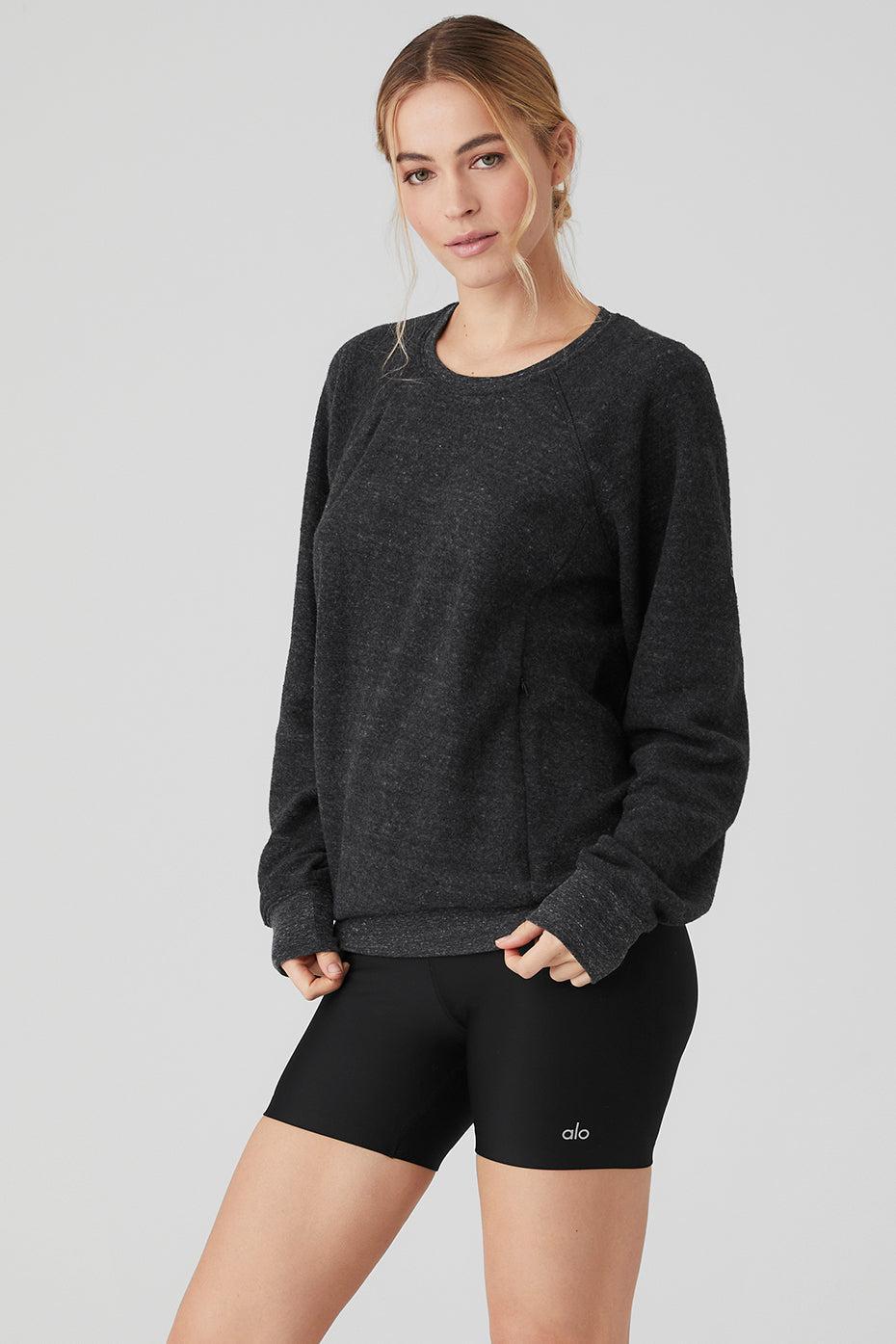 Triumph Crew Neck Sweatshirt - Charcoal Black Triblend Female Product Image