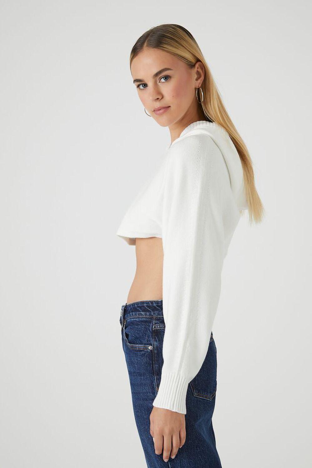 Sweater-Knit Cropped Hoodie | Forever 21 Product Image