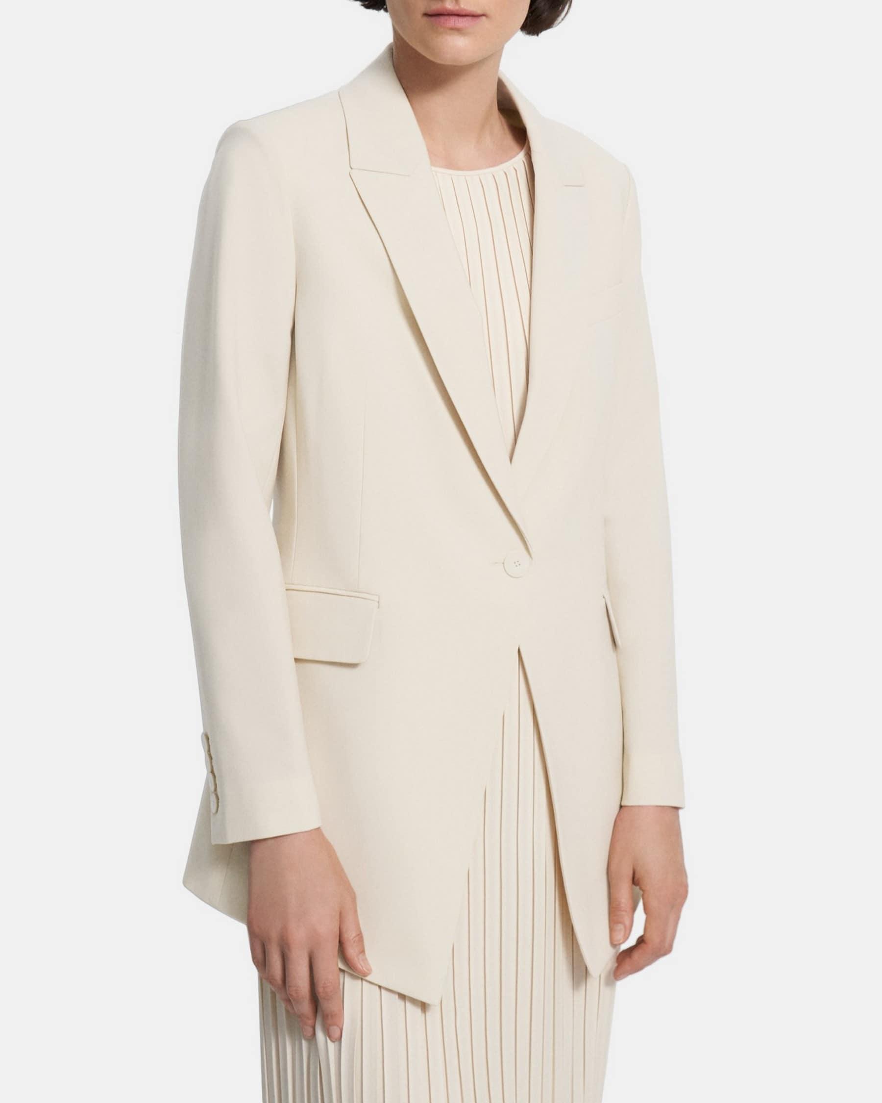 Single-Breasted Blazer in Stretch Wool Product Image