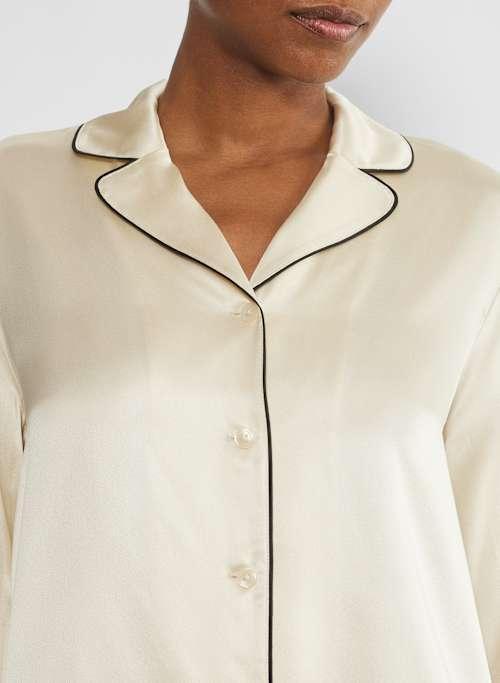 nightside silk pajama shirt Product Image