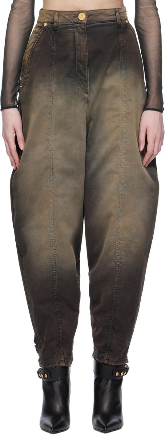 Brown Tie-dye Jeans In Gmu Beige/marron Gla product image