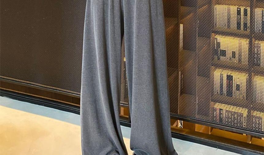 Elastic Waist Melange Wide Leg Pants (Various Designs) Product Image