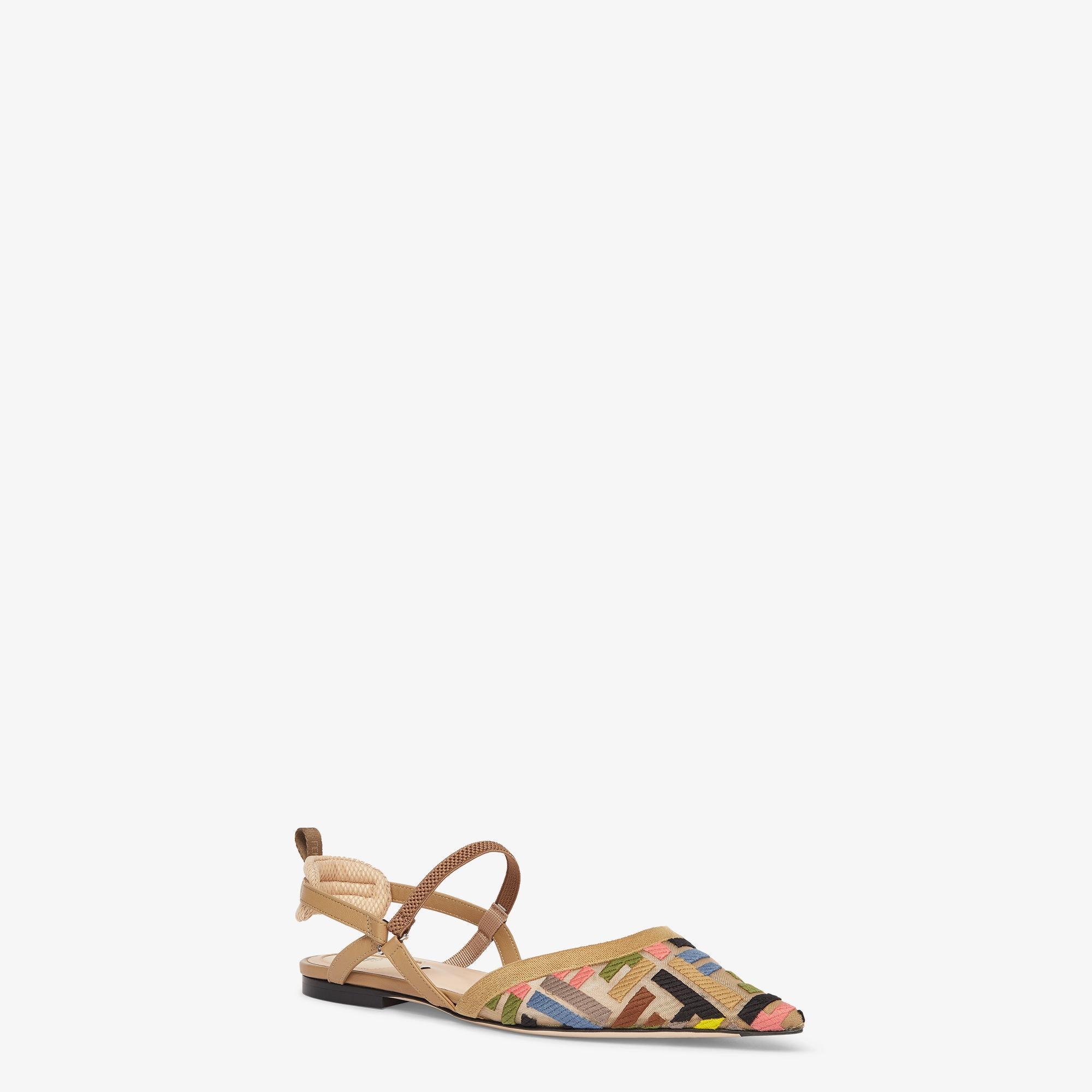 Colibrì LiteMulticolor mesh flat slingbacks Product Image