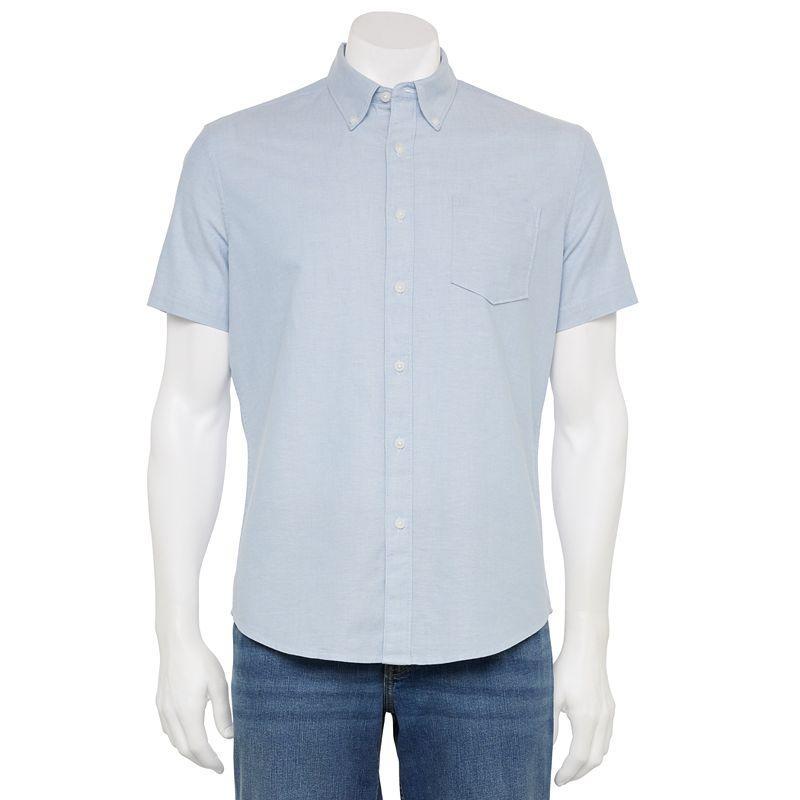 Mens Sonoma Goods For Life Short Sleeve Perfect Length Button Down Shirt product image