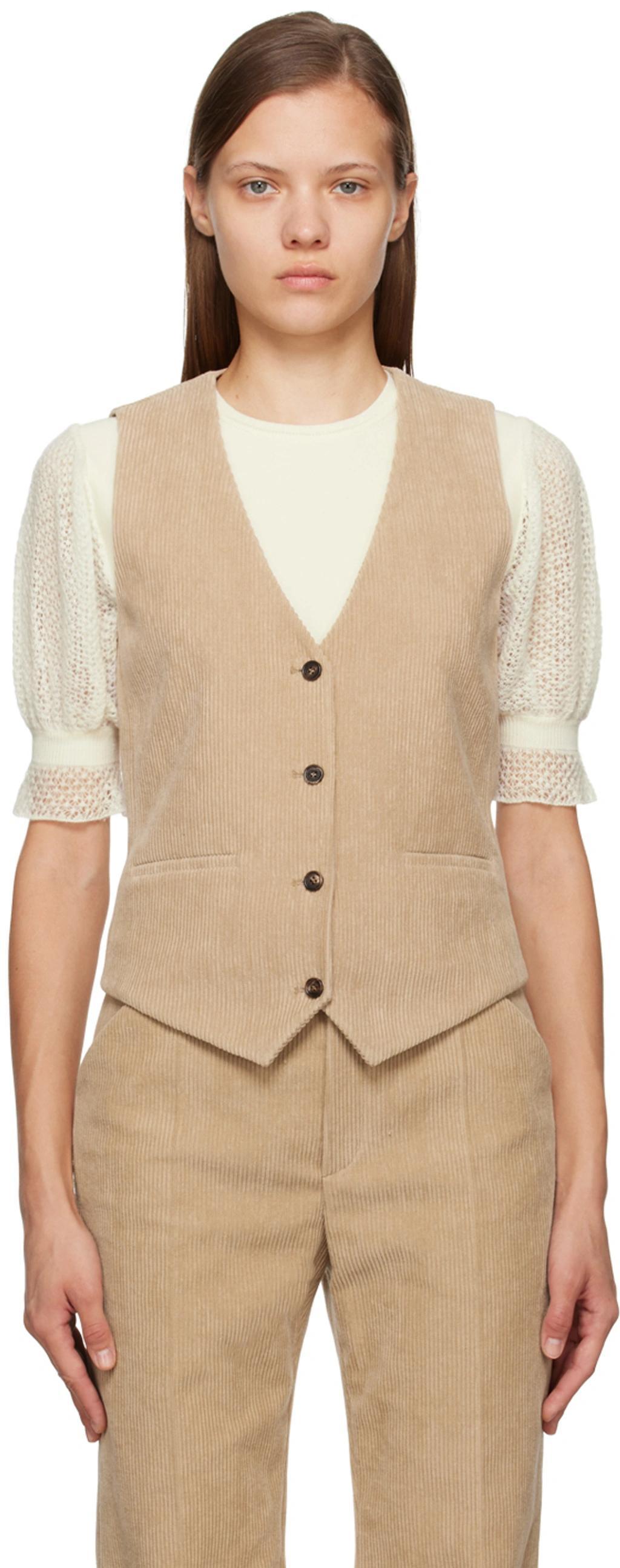 CHLOÉ Cotton Vest In 278 Pearl Beige Product Image