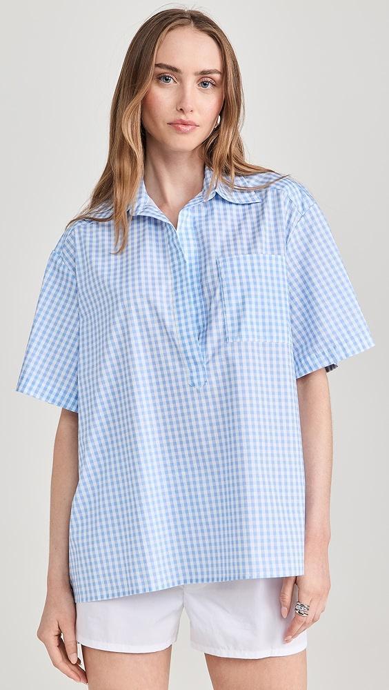 CAROLINE CONSTAS Missa Open Placket Pullover Top | Shopbop product image