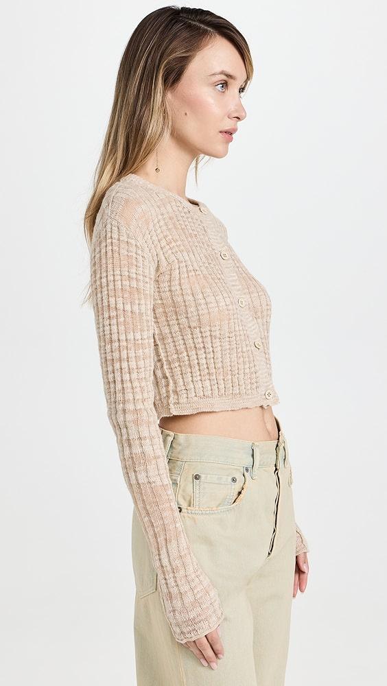 Acne Studios Slub Linen Short Cardigan | Shopbop Product Image