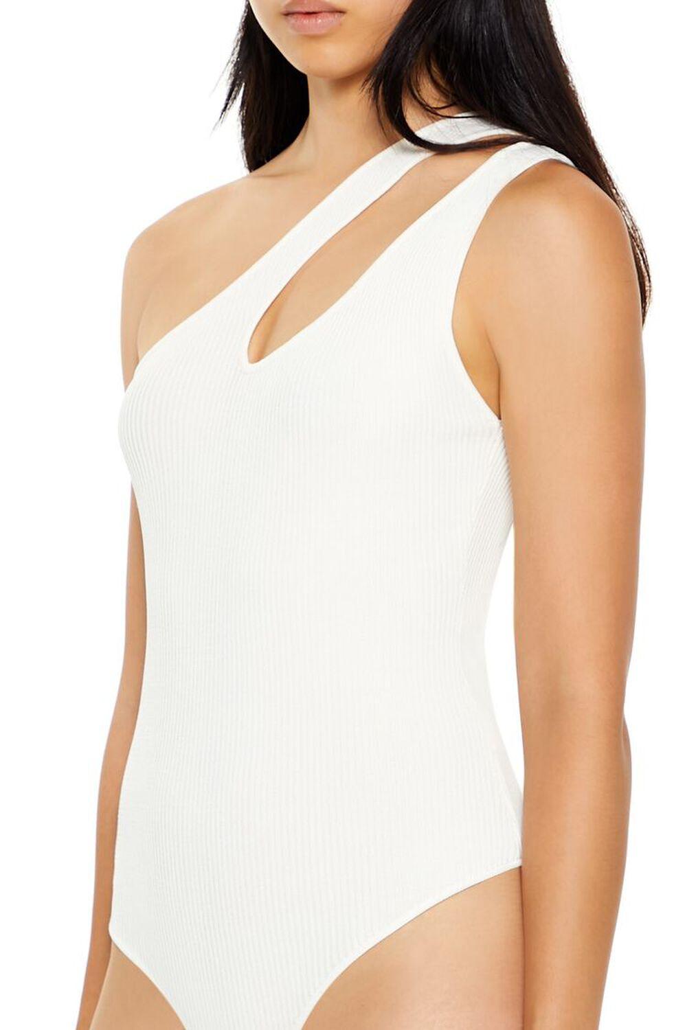 Sweater-Knit One-Shoulder Bodysuit | Forever 21 Product Image