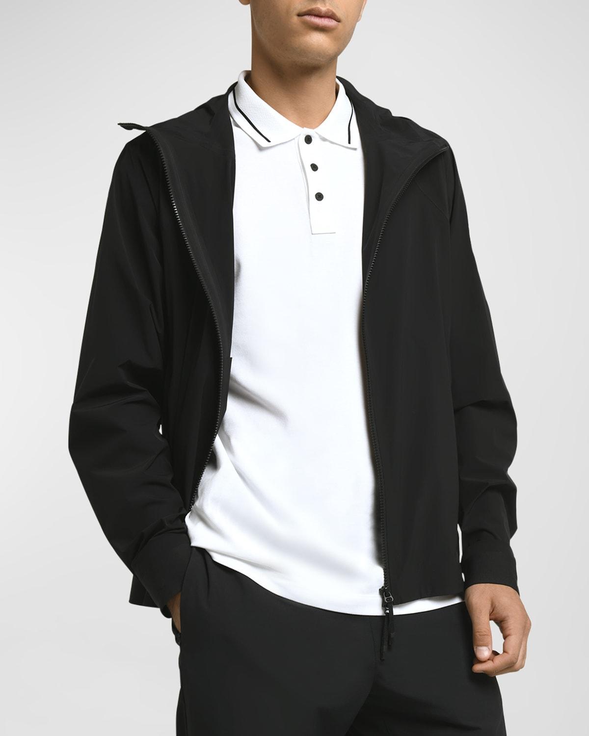 Mens Kurz Nylon Hooded Jacket Product Image