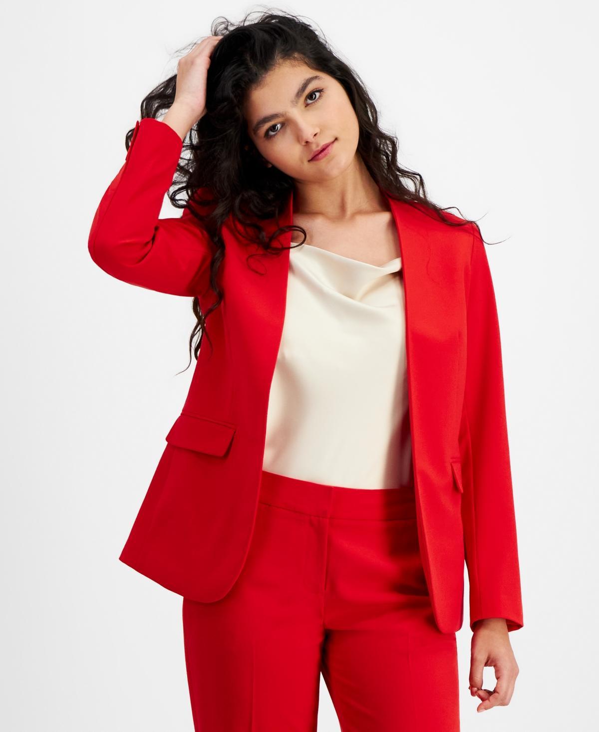 Bar Iii Womens Collarless Open-Front Blazer, Created for Macys Product Image