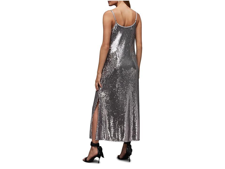 AllSaints Hadley Sequin Dress (Gunmetal Grey) Women's Clothing Product Image