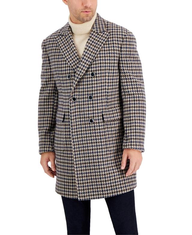 Tallia Mens Wool Slim-Fit Double-Breasted Overcoat Product Image