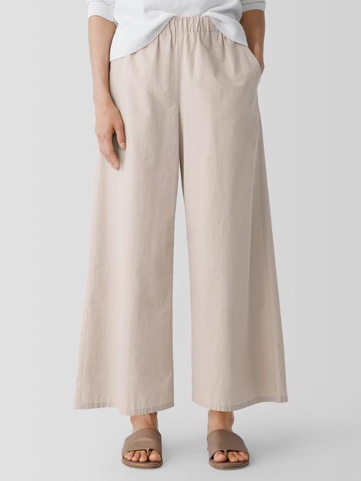 Washed Organic Cotton Poplin Wide-Leg Pant Product Image