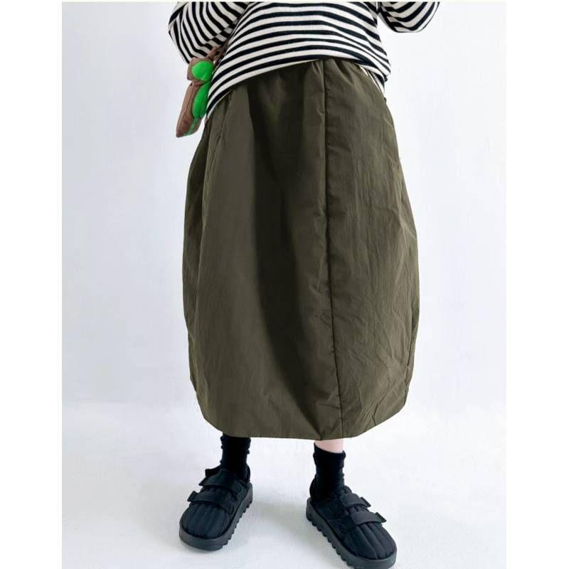 Mid Rise Loose Fit Bubble skirt Product Image