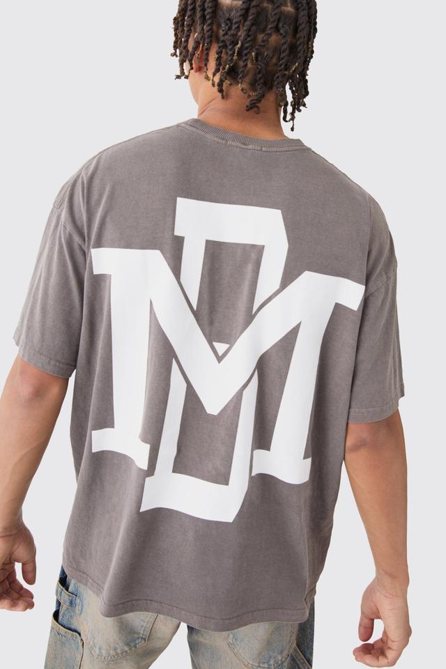 Oversized Boxy Washed Bm Graphic T-shirt | boohooMAN USA Product Image