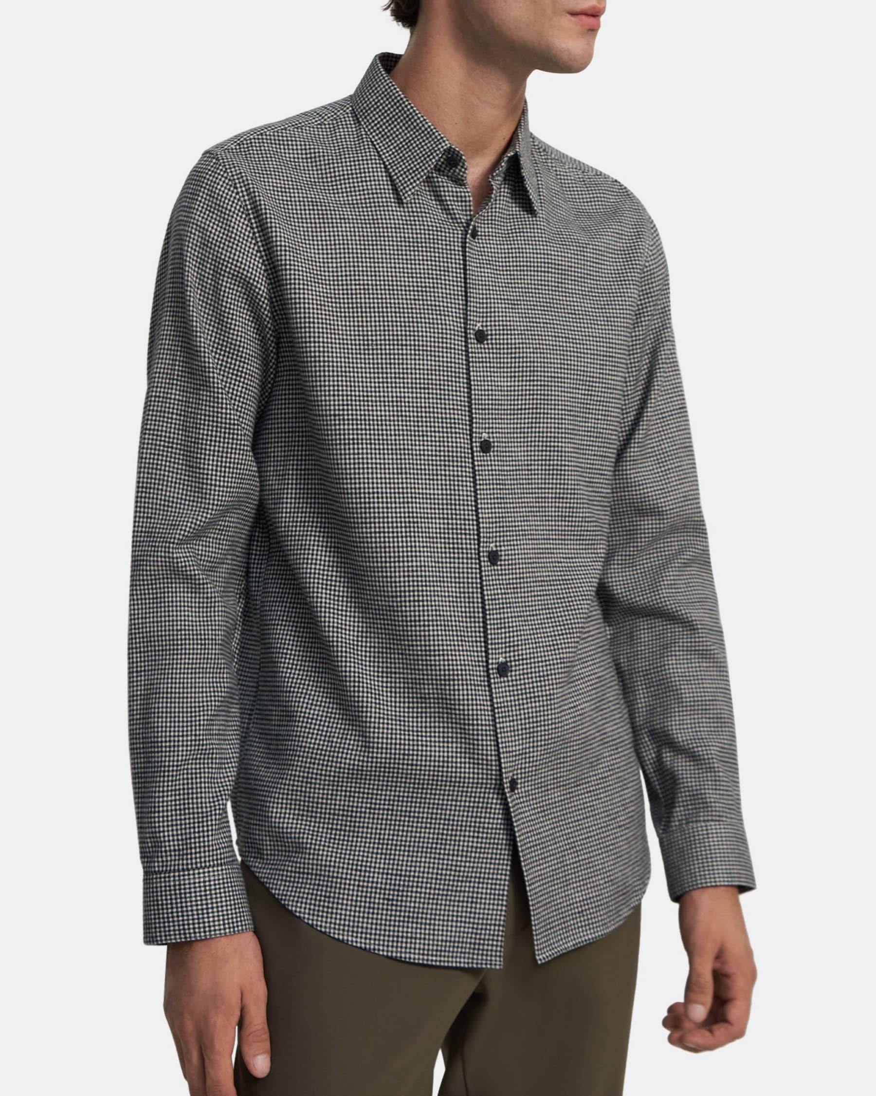 Standard-Fit Shirt in Overdyed Gingham Cotton Product Image