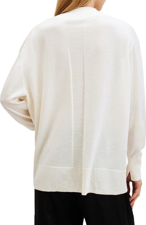 Bern Merino Wool V-neck Jumper In Chalk White Product Image