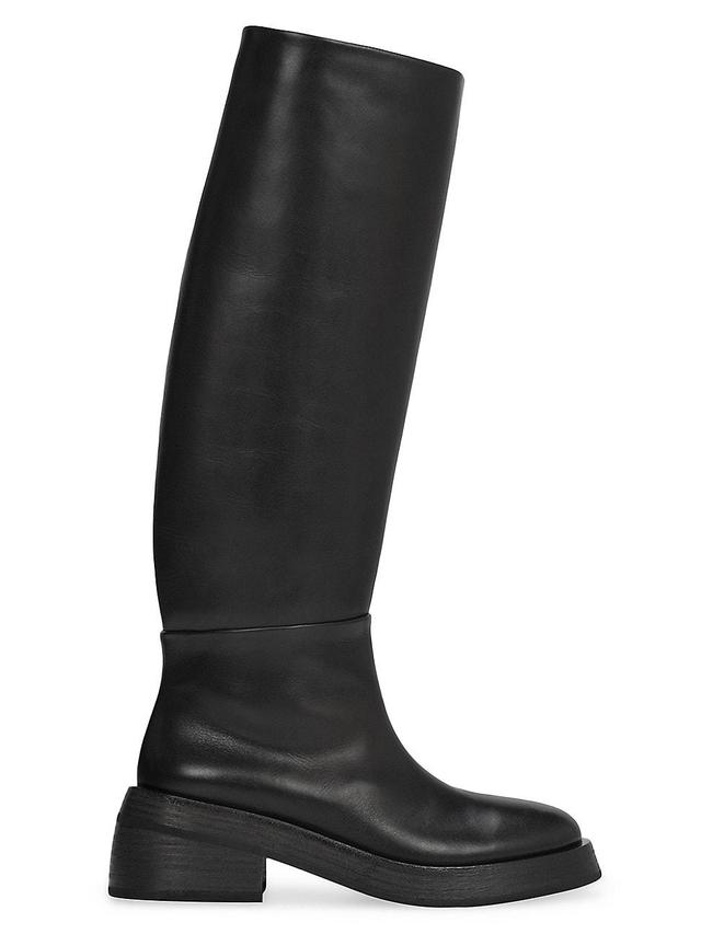 Womens Fondello Leather Knee-High Boots Product Image