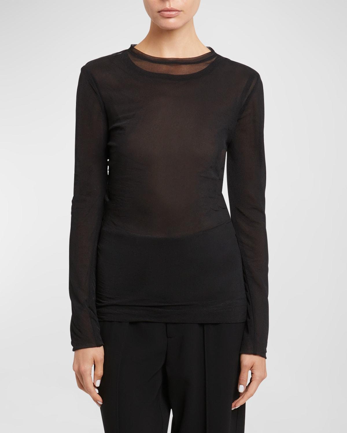 Proenza Schouler - Dara Layered Mesh Top - BlackModa Operandi Product Image