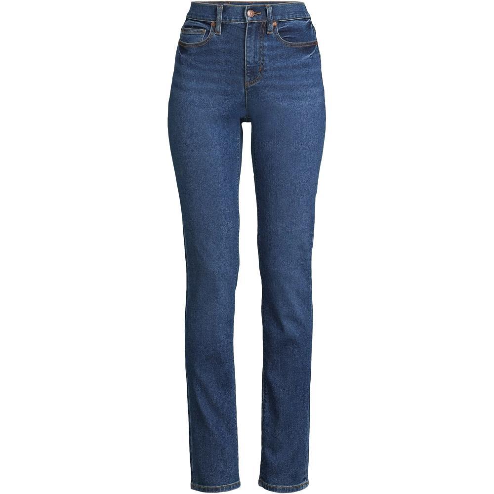 Womens Tall Lands End Recover High-Rise Straight-Leg Jeans Product Image